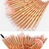 LORETA 20pcs Rose Gold Makeup Brush Set 24HR OVERNIGHT COLLECTION