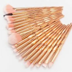 LORETA 20pcs Rose Gold Makeup Brush Set 24HR OVERNIGHT COLLECTION