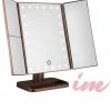 LORETA 24HR OVERNIGHT COLLECTION XL Rose Gold 3-Way Makeup Mirror W/ LED Lights - Rose Gold