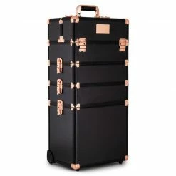 LORETA Beauty Trolley - Black/Rose Gold