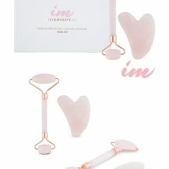 LORETA Rose Quartz Roller Set (Boxed)
