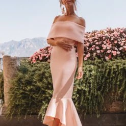 LORETA Avenue Scuba Dress | Blush