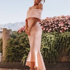 LORETA Avenue Scuba Dress | Blush