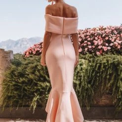 LORETA Avenue Scuba Dress | Blush