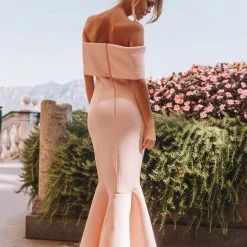 LORETA Avenue Scuba Dress | Blush