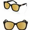 LORETA SALE Black & Gold Crystal Sunglasses