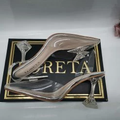 LORETA Crystal Butterfly Clear Heels Shoes