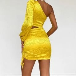 LORETA Yellow Citrus Dress