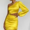 LORETA Yellow Citrus Dress