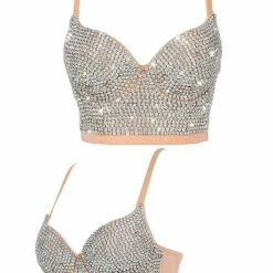 LORETA Clothing Elsa Crystal Bustier (Beige)