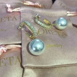 LORETA 24HR OVERNIGHT COLLECTION Geometric Pearl Earrings