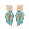 LORETA Aqua Gold Drop Down Earrings