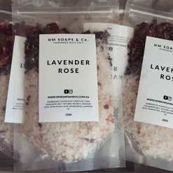 LORETA 24HR OVERNIGHT COLLECTION Indulge Package: Lavender Rose – Bath Salt & Amethyst Soap Bar