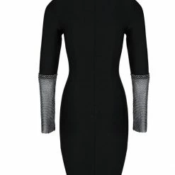 LORETA Masha Crystal Mesh Dress