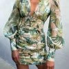 LORETA Green Jungle Dress