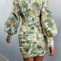 LORETA Green Jungle Dress