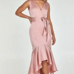 LORETA Midi Date Night Dress (Rose) Clothing