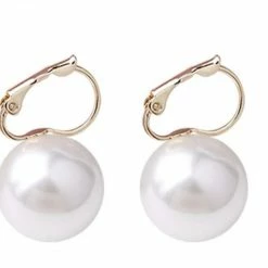 LORETA Simple Gold Pearl Earrings