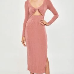 LORETA Rose Maxi Cut Out Dress Clothing