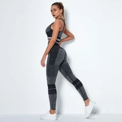 LORETA Ash: Black & Gray Activewear Clothing