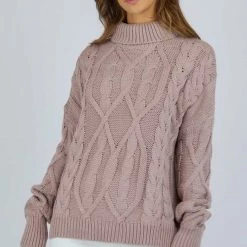 LORETA Turtleneck Jumper (Mauve)