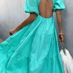 LORETA Clothing Emma Dress - Aqua