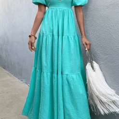 LORETA Clothing Emma Dress - Aqua