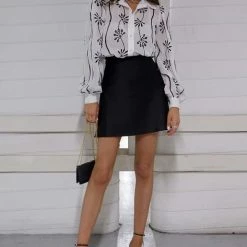 LORETA Phoebe Blouse/Shirt (White And Black) Clothing