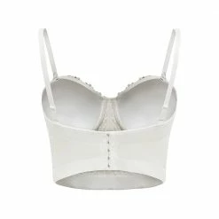 LORETA Pearl Bustier Corset Encrusted With Crystals