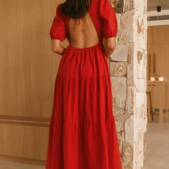 LORETA Emma Dress - Red Clothing