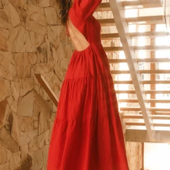 LORETA Emma Dress - Red Clothing