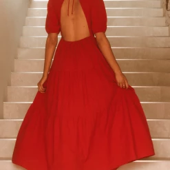 LORETA Emma Dress - Red Clothing