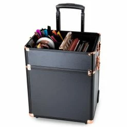 LORETA Beauty Trolley - Black/Rose Gold