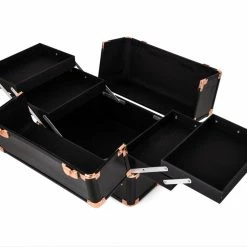 LORETA Beauty Trolley - Black/Rose Gold