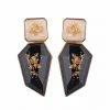 LORETA 24HR OVERNIGHT COLLECTION Black Gold Drop Down Earrings
