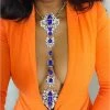 LORETA Blue Bodychain Necklace 24HR OVERNIGHT COLLECTION