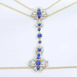 LORETA Blue Bodychain Necklace 24HR OVERNIGHT COLLECTION