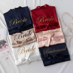 LORETA Clothing Bridesmaid & Bride Satin Robes
