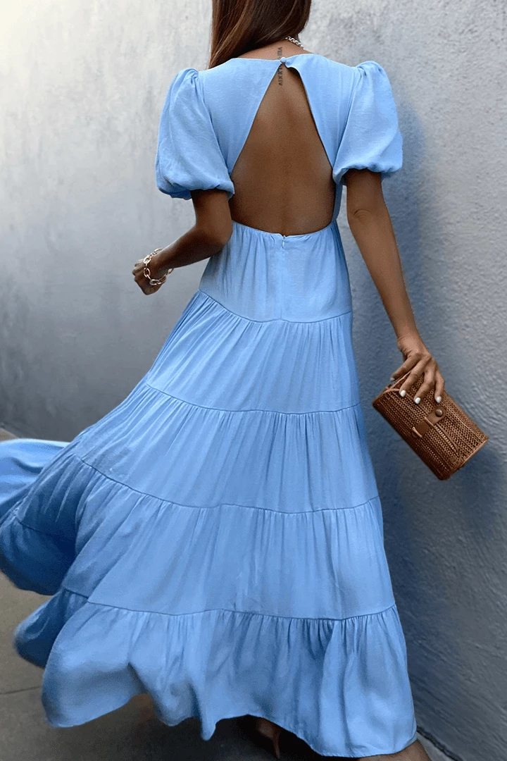 LORETA Cedros Maxi Dress - Sky Blue Clothing 4 LORETA Cedros Maxi Dress - Sky Blue Clothing