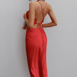 LORETA Doli Slip Dress (Aperol) Clothing