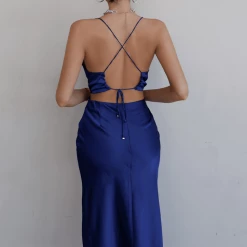 LORETA Clothing Doli Navy Slip Dress