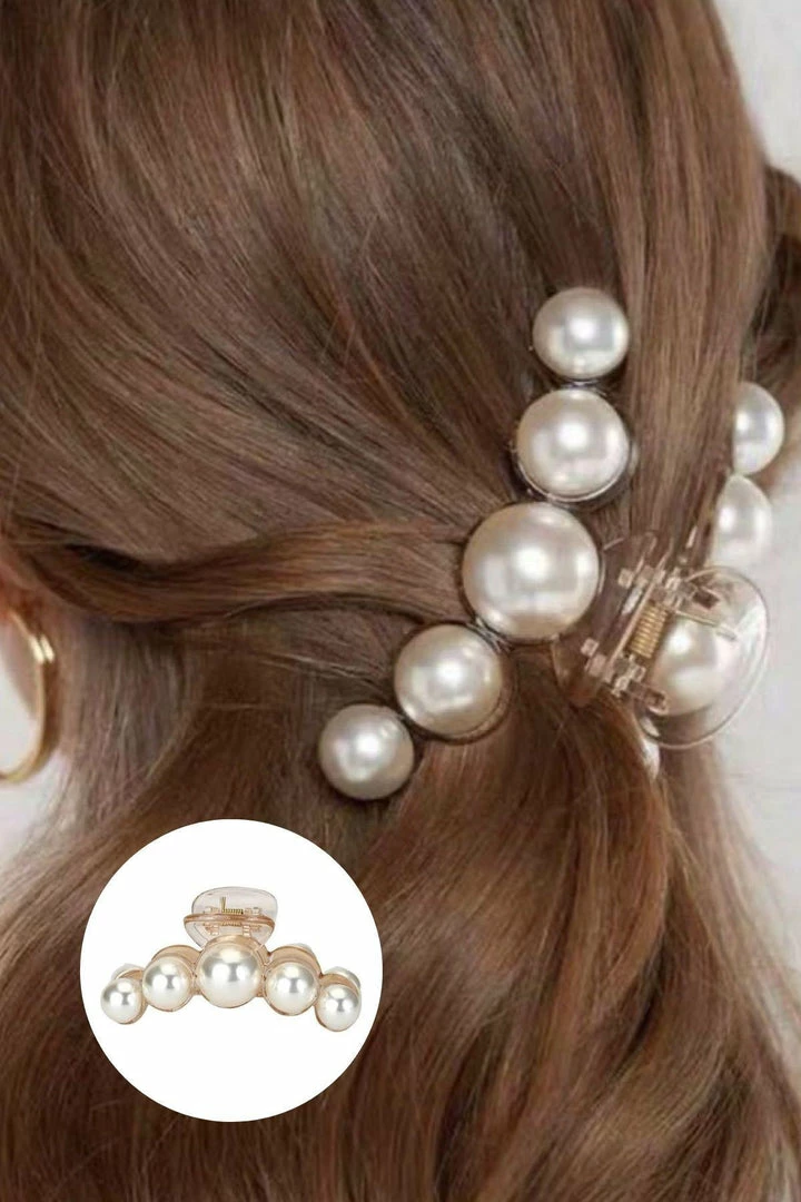 LORETA XL Pearl Hair Claw Clip 24HR OVERNIGHT COLLECTION 3 LORETA XL Pearl Hair Claw Clip 24HR OVERNIGHT COLLECTION