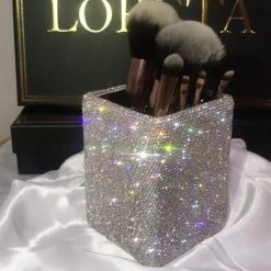 LORETA Crystallized Crystal 12 Piece Brush Set & Cup Holder