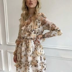 LORETA SALE Golden Tiger Dress