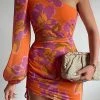 LORETA Erika Dress - Orange Floral Clothing