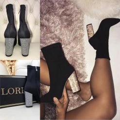 LORETA Crystal Skin Tight Boots 24HR OVERNIGHT COLLECTION