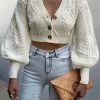 LORETA Ivory Cardigan Clothing