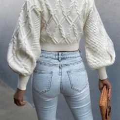LORETA Ivory Cardigan Clothing