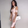 LORETA Madly Dress | Shimmer Rose Nude Clothing
