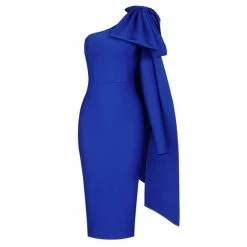 LORETA Clothing Blue Bow Dress